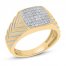 Men's Diamond Ring 1/2 ct tw Round-cut 10K Two-Tone Gold