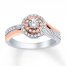 Diamond Engagement Ring 1/2 ct tw Round-cut 10K Two-Tone Gold