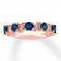 Le Vian Blue Topaz Ring with Diamonds 14K Strawberry Gold