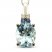 Le Vian Creme Brulee Aquamarine/Sapphire Necklace 1/15 ct tw Diamond 14K Vanilla Gold 20"