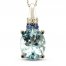 Le Vian Creme Brulee Aquamarine/Sapphire Necklace 1/15 ct tw Diamond 14K Vanilla Gold 20"