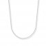 Cable Chain Necklace 14K White Gold 16" Length