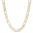 Men's Figaro Chain Necklace 10K Two-Tone Gold 22.25"