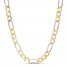 Men's Figaro Chain Necklace 10K Two-Tone Gold 22.25"