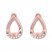 Diamond Teardrop Earrings 1/20 ct tw Round-cut 10K Rose Gold