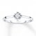 Diamond Floral Ring 1/20 Carat Round-cut 14K White Gold