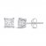 Diamond Solitaire Stud Earrings 1/5 ct tw Princess-cut 14K White Gold