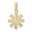 Snowflake Charm 14K Yellow Gold