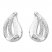 Diamond Textured Earrings 1/15 ct tw Round-cut Sterling Silver