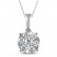 Diamond Necklace 1/4 ct tw Round-cut 10K White Gold