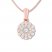 Diamond Necklace 3/8 ct tw Round-cut 10K Rose Gold