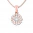 Diamond Necklace 3/8 ct tw Round-cut 10K Rose Gold