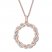 Diamond Circle Necklace 1/4 ct tw Round-cut 10K Two-Tone Gold