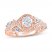Adrianna Papell Diamond Engagement Ring 1 ct tw Round/Marquise-cut 14K Rose Gold