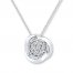 Knot Necklace 1/15 ct tw Diamonds Sterling Silver
