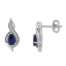 Lab-Created Sapphire Earrings Sterling Silver