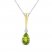 Peridot & Diamond Necklace Sterling Silver/10K Yellow Gold 18"