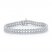 Diamond Bracelet 1 ct tw Round-Cut Sterling Silver 7.5"