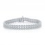 Diamond Bracelet 1 ct tw Round-Cut Sterling Silver 7.5"