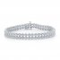 Diamond Bracelet 1 ct tw Round-Cut Sterling Silver 7.5"