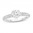 Diamond Engagement Ring 3/4 ct tw Round-cut 14K White Gold