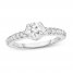 Diamond Engagement Ring 3/4 ct tw Round-cut 14K White Gold