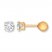 Young Teen Earrings Cubic Zirconia 14K Yellow Gold