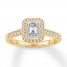 Emerald-Cut Diamond Engagement Ring 1/2 ct tw 14K Yellow Gold