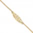 Filigree Heart Anklet 14K Yellow Gold