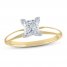 Diamond Solitaire Engagement Ring 1 ct tw Princess-cut 14K Yellow Gold