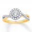 Diamond Engagement Ring 5/8 ct tw Round-cut 14K Two-Tone Gold