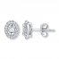 Diamond Earrings 1/4 ct tw Round-cut 10K White Gold