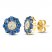 Le Vian Diamond & Sapphire Stud Earrings 1/10 ct tw Diamonds 14K Honey Gold