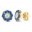 Le Vian Diamond & Sapphire Stud Earrings 1/10 ct tw Diamonds 14K Honey Gold