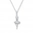 Ballerina Necklace 1/10 ct tw Diamonds Sterling Silver
