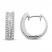 Diamond Hoop Earrings 1/2 ct tw 10K White Gold