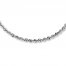 Rope Necklace 14K White Gold 24" Length