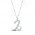 Diamond Capricorn Necklace 1/10 ct tw Round-cut Sterling Silver 18"