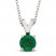Certified Emerald Necklace 14K White Gold 18"