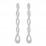 Diamond Dangle Earrings 1/3 ct tw Round-cut Sterling Silver