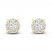 Diamond Halo Stud Earrings 1/10 ct tw Round-Cut 10K Yellow Gold