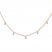 Dangle Bead Choker Necklace 14K Yellow Gold 14" Adjustable