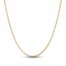 Men's Diamond Cut Curb Chain Necklace 14K Yellow Gold 22"