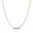 Men's Diamond Cut Curb Chain Necklace 14K Yellow Gold 22"