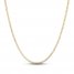 Men's Diamond Cut Curb Chain Necklace 14K Yellow Gold 22"