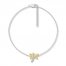 Dragonfly Anklet with Diamonds Sterling Silver/10K Yellow Gold
