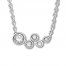 Diamond Necklace 1/10 ct tw Round-cut/Bezel-set Sterling Silver
