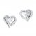 Heart Earrings 1/20 ct tw Diamonds 14K White Gold