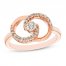 Encircled by Love Diamond Ring 1/3 ct tw Round-cut 10K Rose Gold