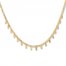 Dangling Rectangle Necklace 14K Yellow Gold 17" Length